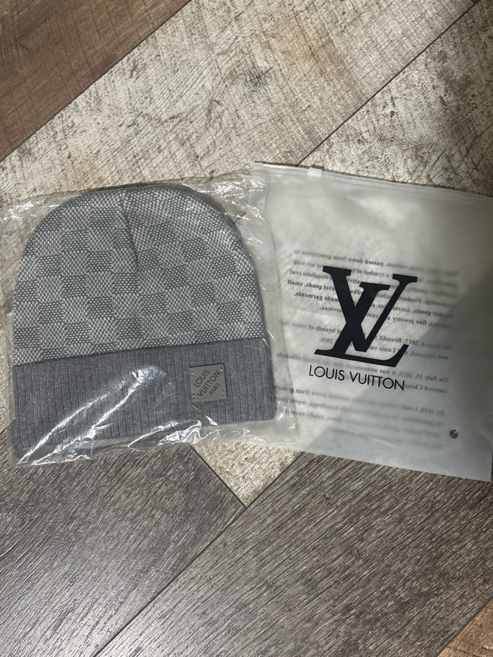 Gray Louis Vuitton Beanie